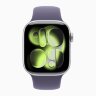 Apple Watch Series 11 42mm, Silver Aluminum Case with Sport Band - Purple Fog