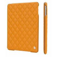 Кожаный чехол для iPad Air Jisoncase Quilted оранжевый