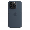 Силиконовый чехол для iPhone 14 Pro с MagSafe - Темно-синий