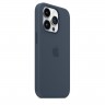 Силиконовый чехол для iPhone 14 Pro с MagSafe - Темно-синий
