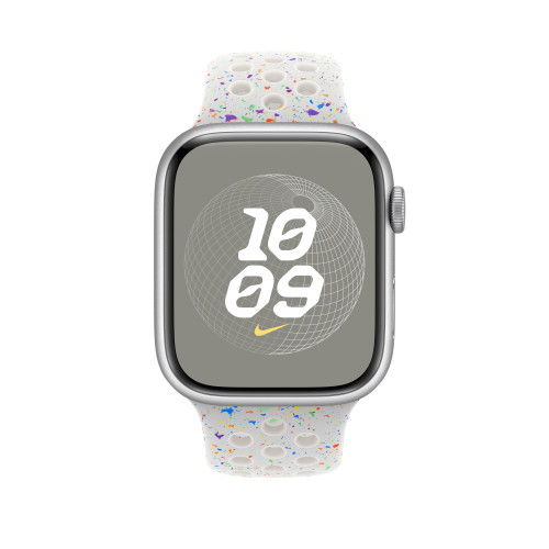 Спортивный ремешок для Apple Watch 45mm Nike Sport Band (S/M) - Чистый платинум (Pure Platinum)