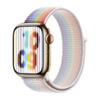 Apple Watch Series 9 45mm, Gold Stainless Steel Case with Sport Loop - Pride Edition