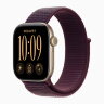 Apple Watch Series 12 46mm, Light Gold Aluminum Case with Sport Loop - Burgundy