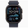 Apple Watch Ultra 2 49mm Black Titanium Case with Navy Ocean Band
