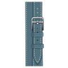 Apple Watch Hermes Series 10 42mm, двойной тонкий кожаный ремешок темно-голубого цвета
