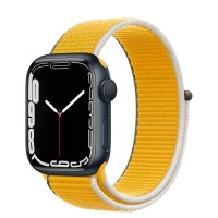 Apple Watch Series 7 41 мм, из алюминия «Тёмная ночь», спортивный браслет Ярко-жёлтый
