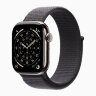 Apple Watch Series 11 42mm, Natural Titanium Case with Sport Loop - Dark Gray