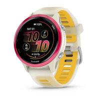Умные часы Garmin Forerunner 570 42mm, Raspberry Aluminum, Translucent Bone/Mango Band