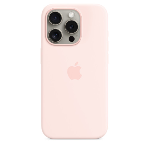 Силиконовый чехол для iPhone 15 с MagSafe - Светло-розовый (Light Pink)