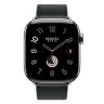 Apple Watch Hermes Series 12 46mm,  классический кожаный черный ремешок