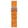 Apple Watch Hermes Series 9 41mm, ремешок из текстильного трикотажа оранжевого цвета