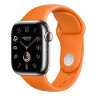 Apple Watch Hermes Series 9 41mm, ремешок из текстильного трикотажа оранжевого цвета