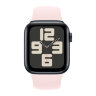 Apple Watch SE (2023) 44mm, Midnight Aluminum Case with Sport Band - Light Pink (Розовый)