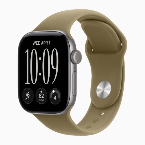 Apple Watch Series 12 46mm, Space Gray Aluminum Case with Sport Band - Olive