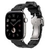 Apple Watch Hermès Series 12 42mm, Silver Titanium, ремешок Deployment Buckle Kilim черный (Noir)