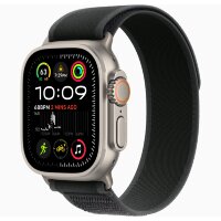 Apple Watch Ultra 2 49mm Titanium Case with Black Trail Loop (M/L)