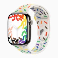 Apple Watch Series 11 46mm, Natural Titanium Case with Sport Band - Pride Edition