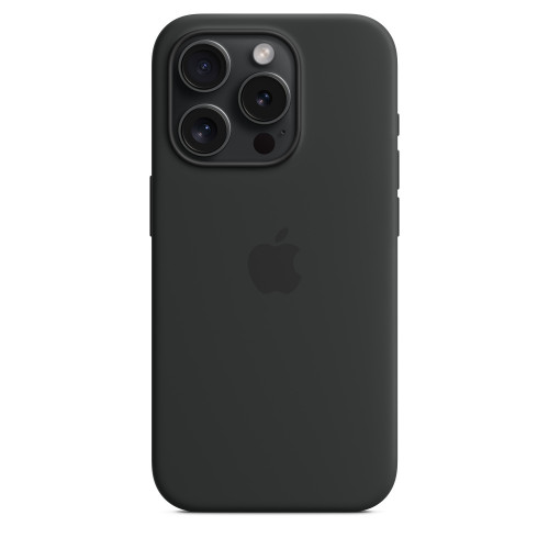 Силиконовый чехол для iPhone 15 с MagSafe - Черный (Black)