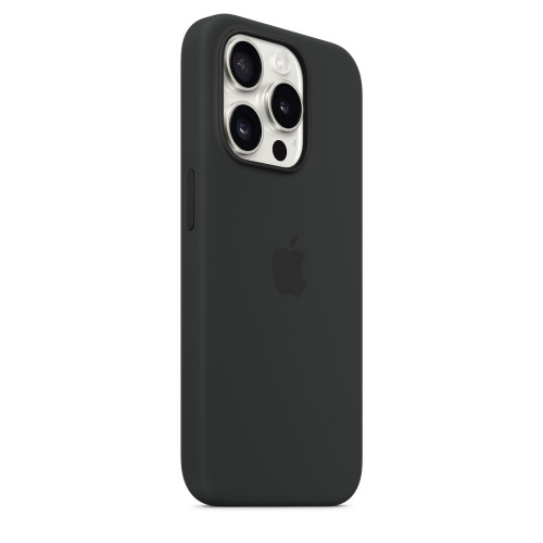 Силиконовый чехол для iPhone 15 с MagSafe - Черный (Black)