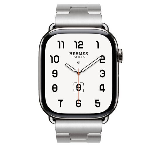 Apple Watch Hermes Series 12 46mm, блочный стальной браслет (L)