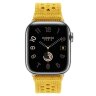 Apple Watch Hermes Series 9 41mm, ремешок из текстильного трикотажа желтого цвета