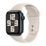 Apple Watch SE (2023) 44mm, Midnight Aluminum Case with Sport Band - Starlight (Бежевый)