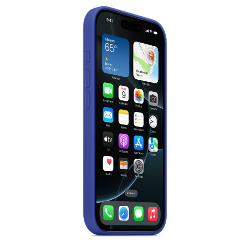 Силиконовый чехол для iPhone 16 Pro с MagSafe - Ultramarine (Голубой)