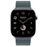 Apple Watch Hermès Series 12 46mm, Silver Titanium, ремешок Single Tour темно-синий (Bleu Tempête)