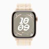 Apple Watch Series 10 42mm, Rose Gold Aluminum Case with Nike Sport Loop - Starlight/Pink