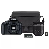Canon EOS 4000D Camera, Black + 18-55 III Lens + SB130 Bag + SD Card (VUK) Kit