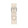 Кожаный ремешок Hermes для Apple Watch Single Tour 46mm - Кремовый (Beton)