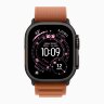 Apple Watch Ultra 3 49mm Black Titanium Case with Terra Cotta Alpine Loop (S)