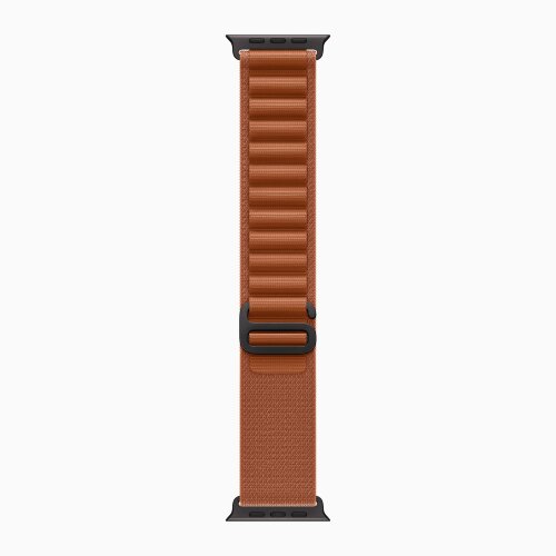 Apple Watch Ultra 3 49mm Black Titanium Case with Terra Cotta Alpine Loop (S)