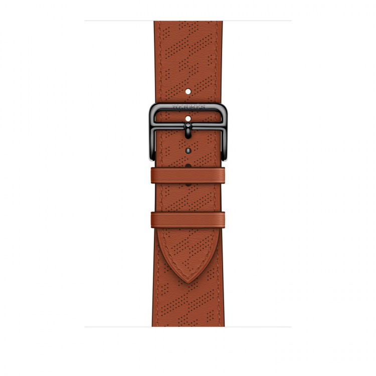 Ремешок Hermès H Diagonal из кожи Swift 46mm для Apple Watch - "Медный"