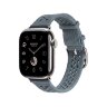 Ремешок Hermes для Apple Watch 42mm Bleu Gris Neo Tricot - Серо-синий