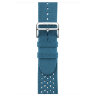 Apple Watch Hermes Series 9 41mm, ремешок из текстильного трикотажа голубого цвета