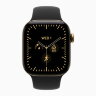 Apple Watch Series 12 46mm, Radiant Gold Titanium Case with Sport Band - Black