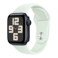 Apple Watch SE (2023) 44mm, Midnight Aluminum Case with Sport Band - Soft Mint (Мятный)