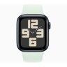 Apple Watch SE (2023) 44mm, Midnight Aluminum Case with Sport Band - Soft Mint (Мятный)