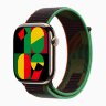 Apple Watch Series 10 42mm, Gold Titanium Case with Sport Loop - Black Unity