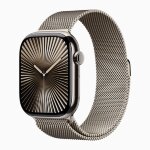 Apple Watch Series 10 46mm, Natural Titanium, Natural Milanese Loop