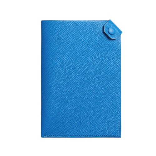 Чехол для паспорта Hermes Tarmac  Bleu Zanzibar (Голубой)