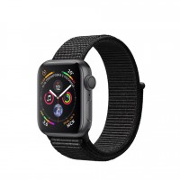 Apple Watch series 5, 40 мм GPS, алюминий "серый космос", черный браслет из нейлона