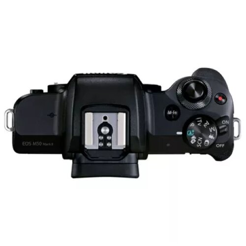 Canon EOS M50 Mark II Mirrorless Camera, Black + EF-M 15-45mm IS STM Lens - Vlogger
