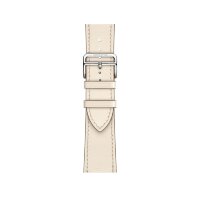Кожаный ремешок Hermes для Apple Watch Single Tour 42mm - Кремовый (Beton)