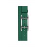 Кожаный двойной тонкий ремешок с пряжкой Hermes для Apple Watch 42mm Attelage Hapi Double Tour - Зеленый (Vert Moyen)