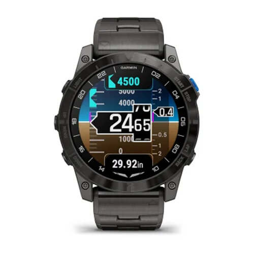 Умные часы Garmin D2 Mach 1 Pro 47mm, Aviator Smartwatch, Vented Titanium Bracelet