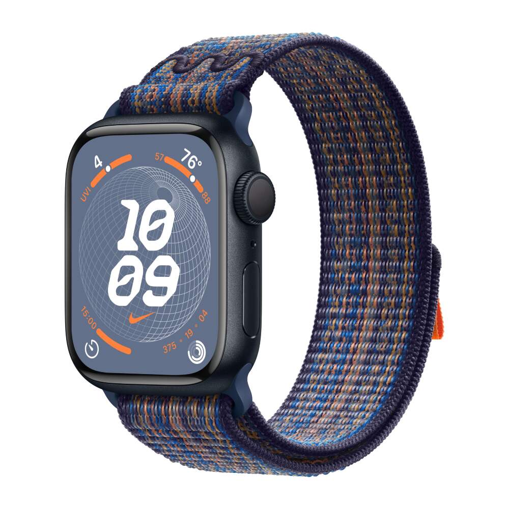 Купить Apple Watch 9 Aluminum Midnight 41mm Game Royal/Orange в Москве цена