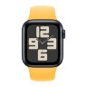 Apple Watch SE (2023) 44mm, Midnight Aluminum Case with Sport Band - Sunshine (Оранжевый)