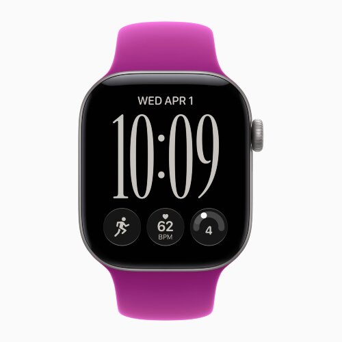 Apple Watch Series 12 46mm, Space Gray Aluminum Case with Sport Band - Magenta